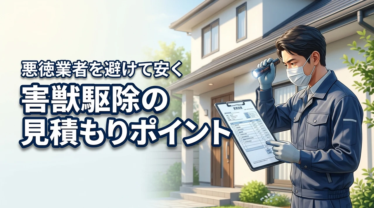 害獣駆除の見積もりで確認すべき注意点やポイントを詳しく解説！悪徳業者を回避し適正価格で依頼するためのコツとは？
