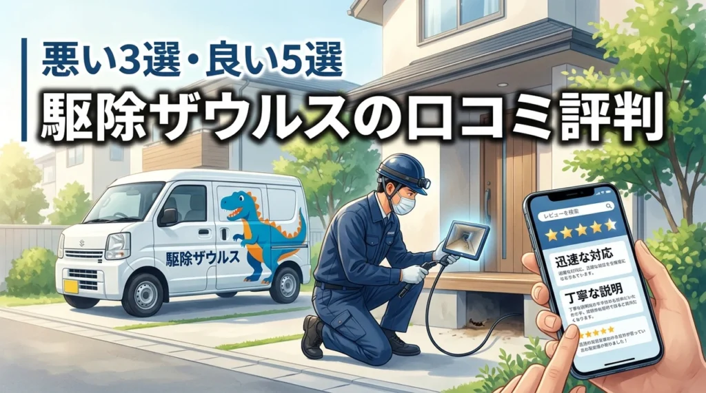 駆除ザウルスの口コミと評判を調査!悪い口コミ3選と良い口コミ5選を比較して実際のユーザー評価を徹底解説!