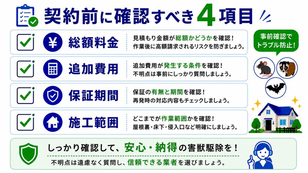 害獣駆除ROYに依頼する際の3つのデメリット