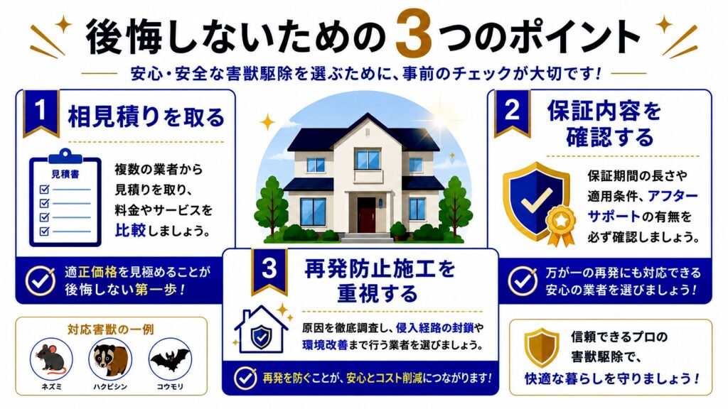 口コミを踏まえ害獣駆除ROYへの依頼を判断しよう
