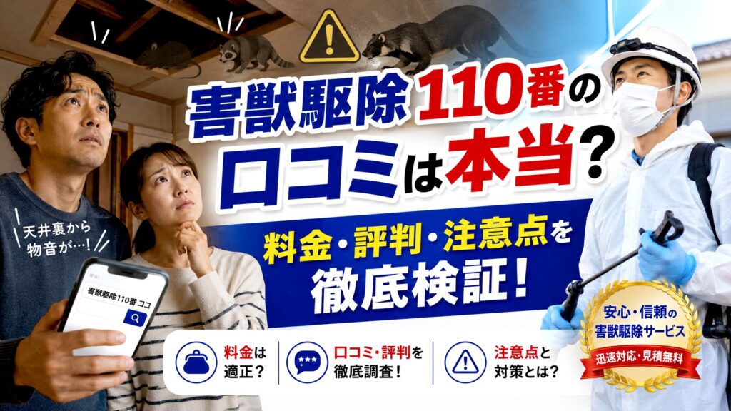 害獣駆除110番に無料相談をする方はコチラから
