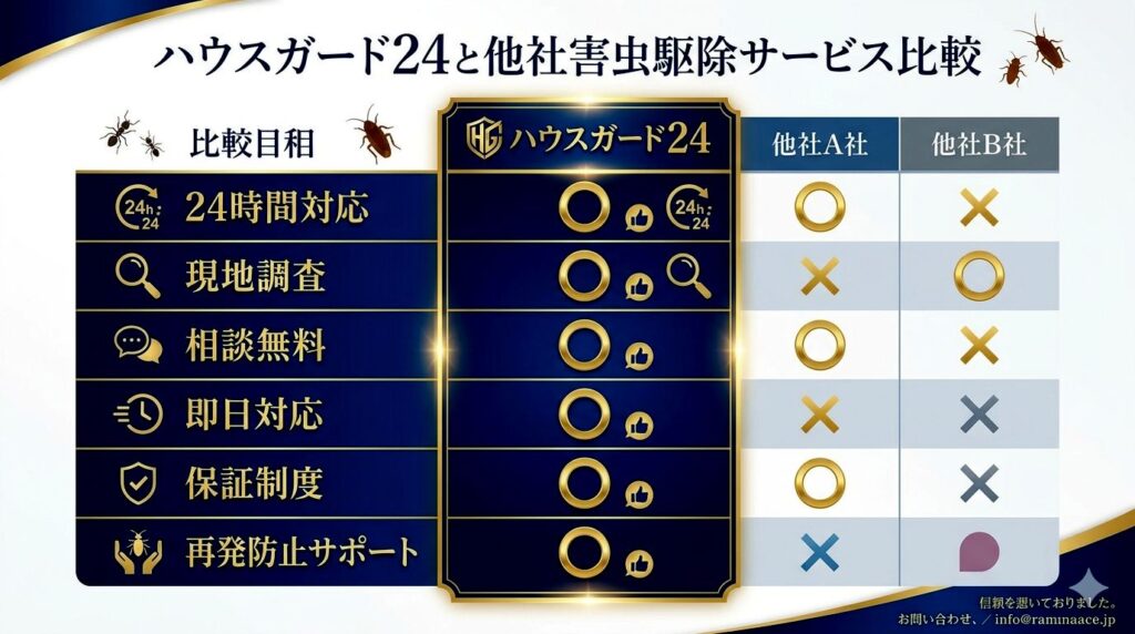 ハウスガード24の料金体系と他社比較