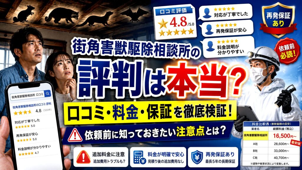 街角害獣駆除相談所公式サイトはコチラから