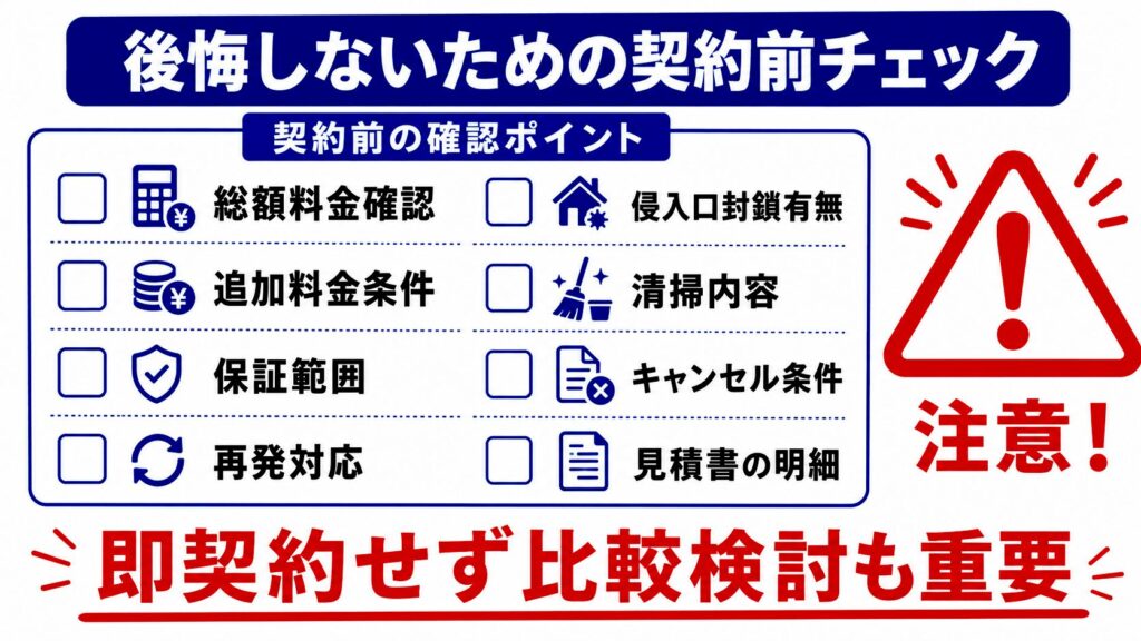 害獣駆除110番と害獣駆除の契約をする前の確認ポイント
