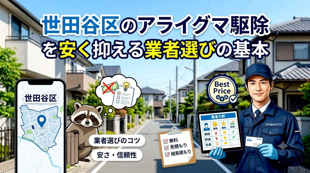 世田谷区のアライグマ駆除を安く抑える業者選びの基本